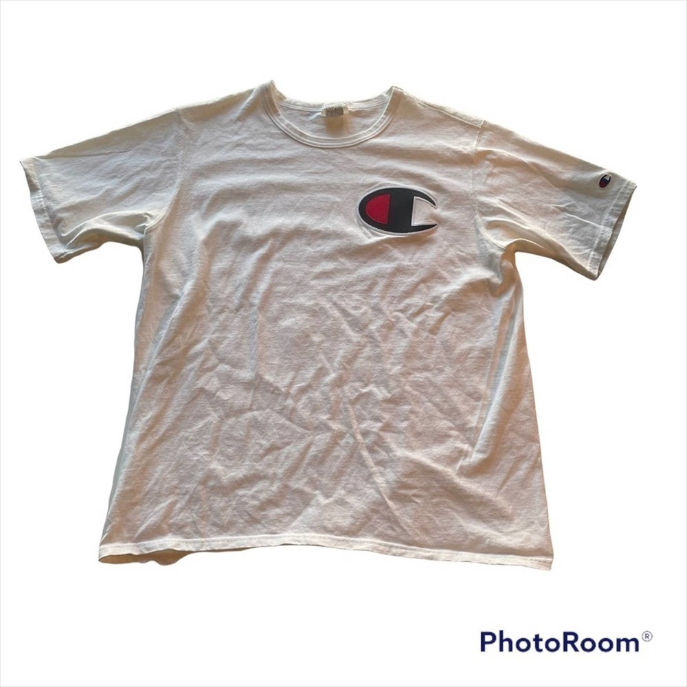 Champion Heritage Big Logo Vintage White T-Shirt 2XL Streetwear